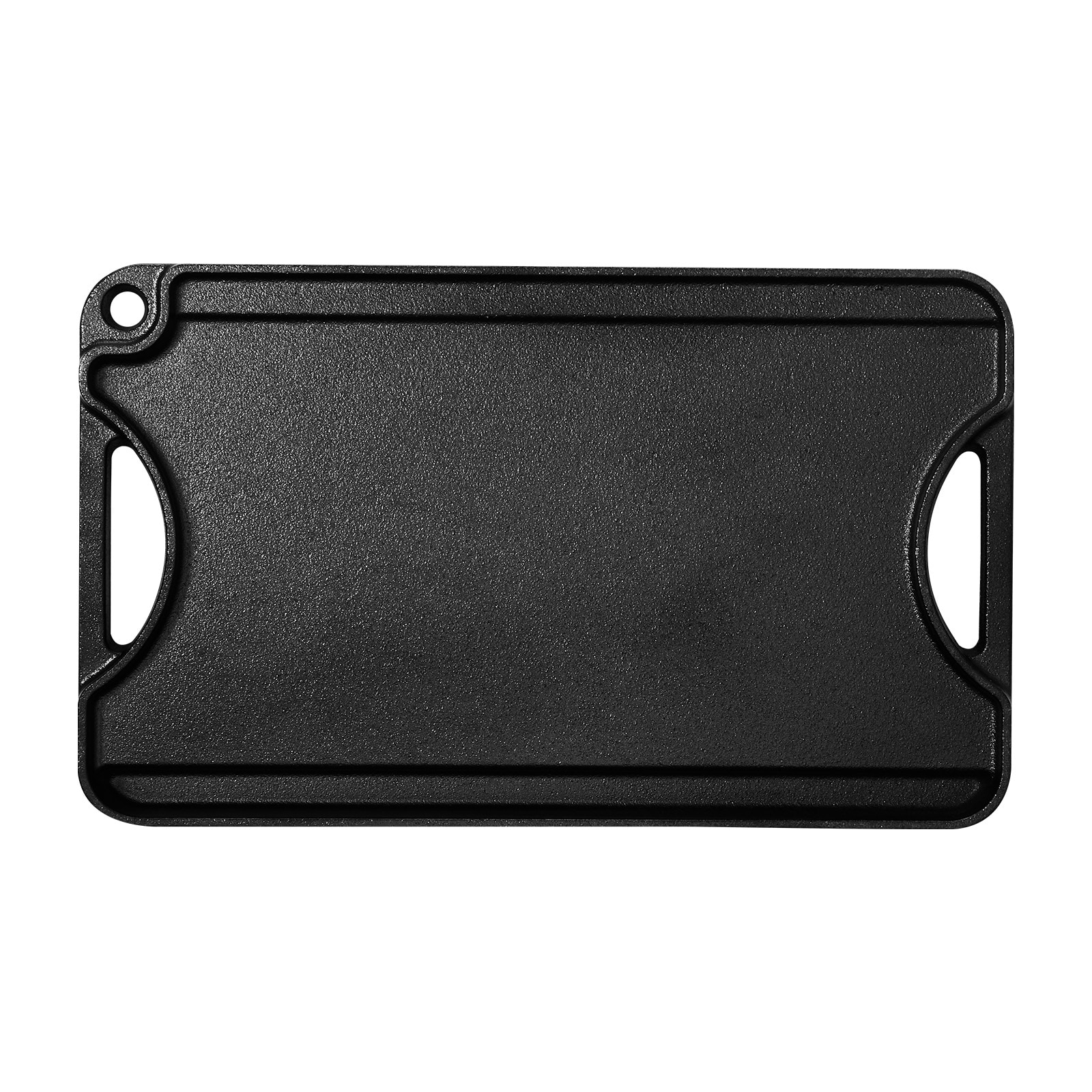 Cast Iron Reversible Bbq Grill Griddle Pre-seasoned Pan Black_voghion.com